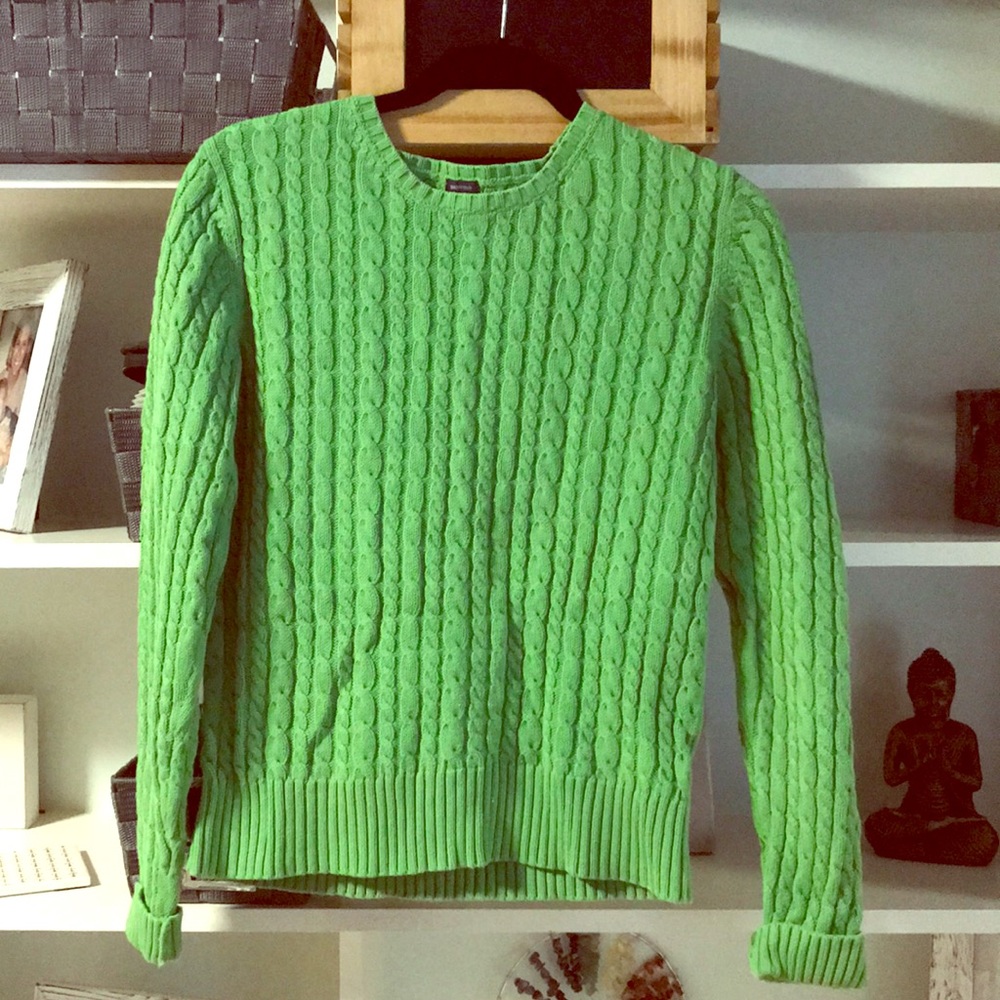 Green Cable knit sweater- GAP